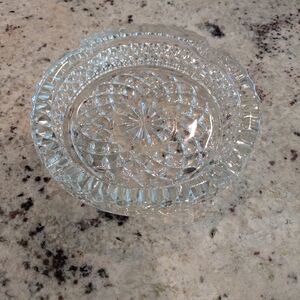 Anchor Hocking Wexford Crystal Ashtray/Coaster/Jewelry/Change Holder